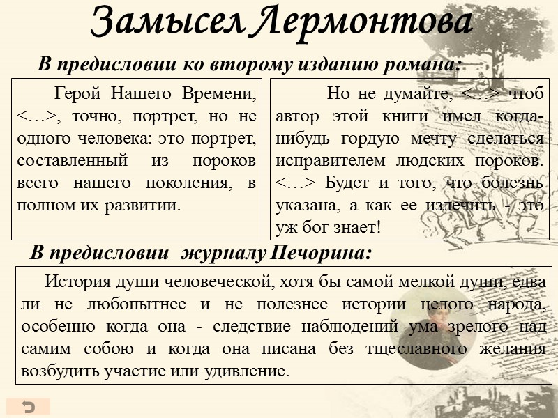Герой Нашего Времени, <…>, точно, портрет, но не одного человека: это портрет, составленный из